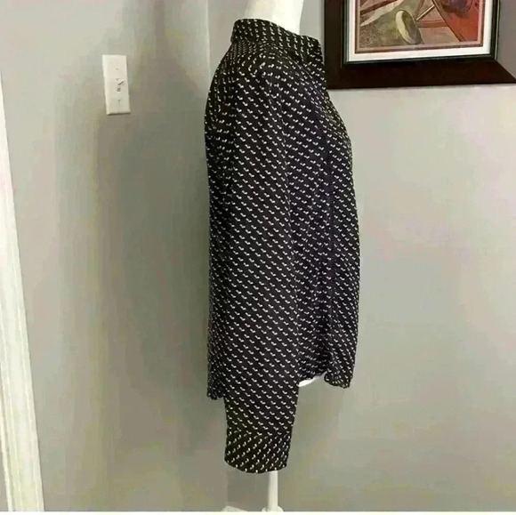 🌻Ann Taylor Long Sleeve Mixed Media Top Size small - Picture 4 of 6